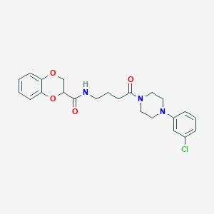 N-{4-[4-(3-chlorophenyl)piperazin-1-yl]-4-oxobutyl}-2,3-dihydro-1,4-benzodioxine-2-carboxamide