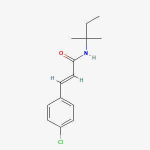 (2E)-3-(4-chlorophenyl)-N-(2-methylbutan-2-yl)prop-2-enamide