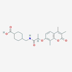 trans-4-[({2-[(3,4,8-trimethyl-2-oxo-2H-chromen-7-yl)oxy]propanoyl}amino)methyl]cyclohexanecarboxylic acid