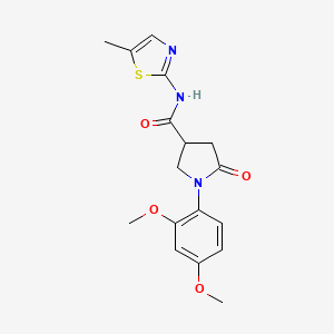 1-(2,4-dimethoxyphenyl)-N-(5-methyl-1,3-thiazol-2-yl)-5-oxopyrrolidine-3-carboxamide