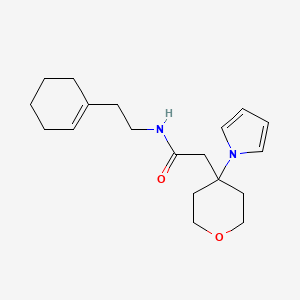 N-[2-(cyclohex-1-en-1-yl)ethyl]-2-[4-(1H-pyrrol-1-yl)tetrahydro-2H-pyran-4-yl]acetamide