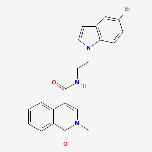 molecular formula C21H18BrN3O2 B11010834 N-[2-(5-bromo-1H-indol-1-yl)ethyl]-2-methyl-1-oxo-1,2-dihydroisoquinoline-4-carboxamide 