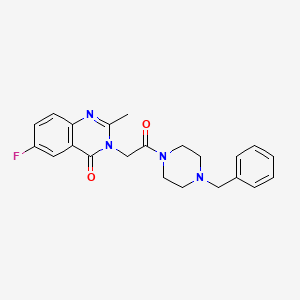 3-[2-(4-benzylpiperazin-1-yl)-2-oxoethyl]-6-fluoro-2-methylquinazolin-4(3H)-one