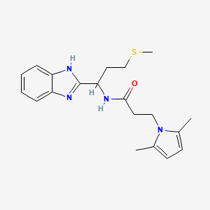 N-[1-(1H-benzimidazol-2-yl)-3-(methylsulfanyl)propyl]-3-(2,5-dimethyl-1H-pyrrol-1-yl)propanamide