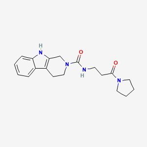 molecular formula C19H24N4O2 B11010919 N-[3-oxo-3-(pyrrolidin-1-yl)propyl]-1,3,4,9-tetrahydro-2H-beta-carboline-2-carboxamide 