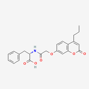 molecular formula C23H23NO6 B11010924 N-{[(2-oxo-4-propyl-2H-chromen-7-yl)oxy]acetyl}-L-phenylalanine 