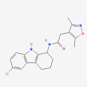 N-(6-chloro-2,3,4,9-tetrahydro-1H-carbazol-1-yl)-2-(3,5-dimethyl-1,2-oxazol-4-yl)acetamide