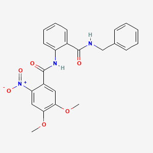 molecular formula C23H21N3O6 B11010935 N-[2-(benzylcarbamoyl)phenyl]-4,5-dimethoxy-2-nitrobenzamide 