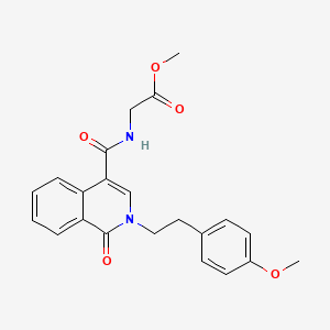 molecular formula C22H22N2O5 B11010938 methyl N-({2-[2-(4-methoxyphenyl)ethyl]-1-oxo-1,2-dihydroisoquinolin-4-yl}carbonyl)glycinate 