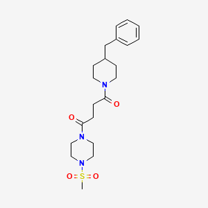 molecular formula C21H31N3O4S B11010941 1-(4-Benzylpiperidin-1-yl)-4-[4-(methylsulfonyl)piperazin-1-yl]butane-1,4-dione 