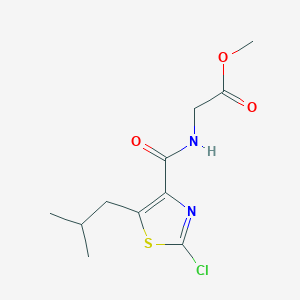 molecular formula C11H15ClN2O3S B11010960 methyl N-{[2-chloro-5-(2-methylpropyl)-1,3-thiazol-4-yl]carbonyl}glycinate 