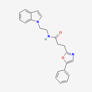 N-[2-(1H-indol-1-yl)ethyl]-3-(5-phenyl-1,3-oxazol-2-yl)propanamide