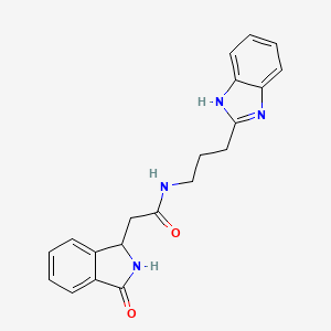 N-[3-(1H-benzimidazol-2-yl)propyl]-2-(3-oxo-2,3-dihydro-1H-isoindol-1-yl)acetamide