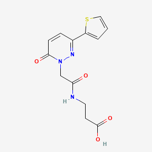 molecular formula C13H13N3O4S B11010981 N-{[6-oxo-3-(thiophen-2-yl)pyridazin-1(6H)-yl]acetyl}-beta-alanine 