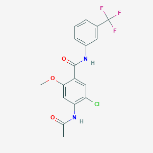 4-(acetylamino)-5-chloro-2-methoxy-N-[3-(trifluoromethyl)phenyl]benzamide