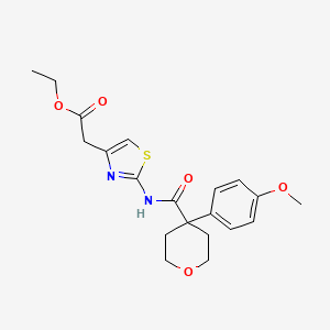 molecular formula C20H24N2O5S B11010991 ethyl [2-({[4-(4-methoxyphenyl)tetrahydro-2H-pyran-4-yl]carbonyl}amino)-1,3-thiazol-4-yl]acetate 