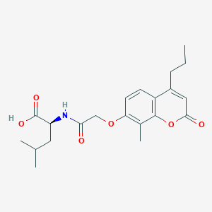 molecular formula C21H27NO6 B11011012 N-{[(8-methyl-2-oxo-4-propyl-2H-chromen-7-yl)oxy]acetyl}-L-leucine 