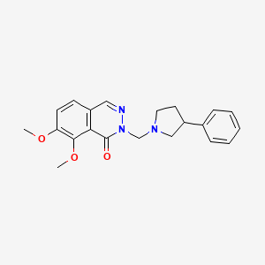 7,8-dimethoxy-2-[(3-phenylpyrrolidin-1-yl)methyl]phthalazin-1(2H)-one