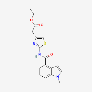 molecular formula C17H17N3O3S B11011073 ethyl (2-{[(1-methyl-1H-indol-4-yl)carbonyl]amino}-1,3-thiazol-4-yl)acetate 