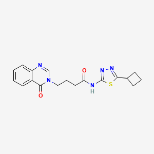 N-(5-cyclobutyl-1,3,4-thiadiazol-2-yl)-4-(4-oxoquinazolin-3(4H)-yl)butanamide