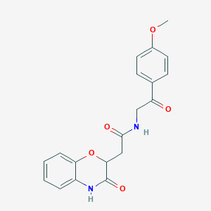 2-(3-hydroxy-2H-1,4-benzoxazin-2-yl)-N-[2-(4-methoxyphenyl)-2-oxoethyl]acetamide