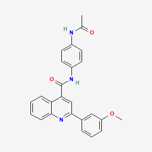 N-[4-(acetylamino)phenyl]-2-(3-methoxyphenyl)quinoline-4-carboxamide