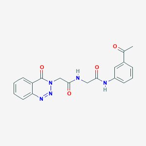 molecular formula C19H17N5O4 B11011153 N-(3-acetylphenyl)-N~2~-[(4-oxo-1,2,3-benzotriazin-3(4H)-yl)acetyl]glycinamide 