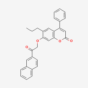 7-(2-(2-Naphthyl)-2-oxoethoxy)-4-phenyl-6-propyl-2H-chromen-2-one