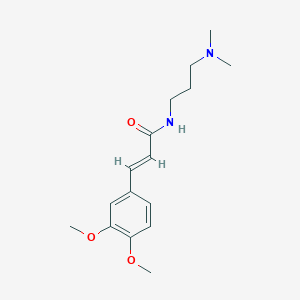 (2E)-3-(3,4-dimethoxyphenyl)-N-[3-(dimethylamino)propyl]prop-2-enamide