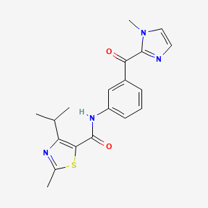 2-methyl-N-{3-[(1-methyl-1H-imidazol-2-yl)carbonyl]phenyl}-4-(propan-2-yl)-1,3-thiazole-5-carboxamide