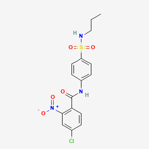 4-chloro-2-nitro-N-[4-(propylsulfamoyl)phenyl]benzamide