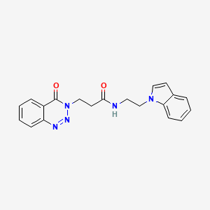 N-[2-(1H-indol-1-yl)ethyl]-3-(4-oxo-1,2,3-benzotriazin-3(4H)-yl)propanamide