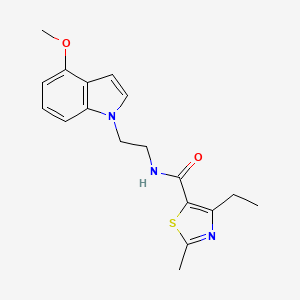 4-ethyl-N-[2-(4-methoxy-1H-indol-1-yl)ethyl]-2-methyl-1,3-thiazole-5-carboxamide