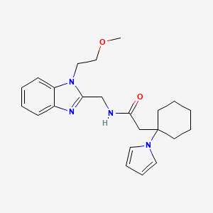 N-{[1-(2-methoxyethyl)-1H-benzimidazol-2-yl]methyl}-2-[1-(1H-pyrrol-1-yl)cyclohexyl]acetamide