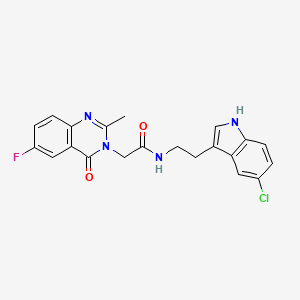 N-[2-(5-chloro-1H-indol-3-yl)ethyl]-2-(6-fluoro-2-methyl-4-oxoquinazolin-3(4H)-yl)acetamide