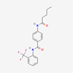 4-(pentanoylamino)-N-[2-(trifluoromethyl)phenyl]benzamide