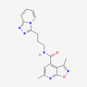 3,6-dimethyl-N-[3-([1,2,4]triazolo[4,3-a]pyridin-3-yl)propyl][1,2]oxazolo[5,4-b]pyridine-4-carboxamide