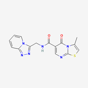 molecular formula C15H12N6O2S B11011323 3-methyl-5-oxo-N-([1,2,4]triazolo[4,3-a]pyridin-3-ylmethyl)-5H-[1,3]thiazolo[3,2-a]pyrimidine-6-carboxamide 