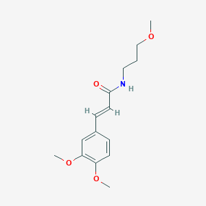 molecular formula C15H21NO4 B11011328 (2E)-3-(3,4-dimethoxyphenyl)-N-(3-methoxypropyl)prop-2-enamide 