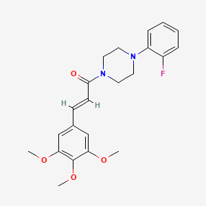 molecular formula C22H25FN2O4 B11011336 (2E)-1-[4-(2-fluorophenyl)piperazin-1-yl]-3-(3,4,5-trimethoxyphenyl)prop-2-en-1-one 