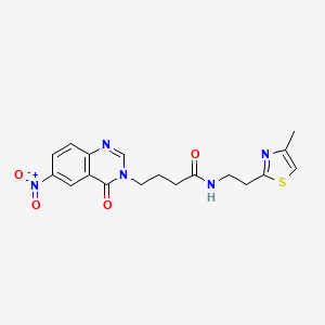 N-[2-(4-methyl-1,3-thiazol-2-yl)ethyl]-4-(6-nitro-4-oxoquinazolin-3(4H)-yl)butanamide