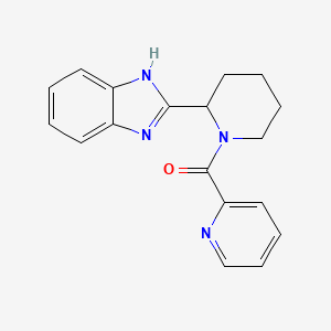 molecular formula C18H18N4O B11011371 [2-(1H-benzimidazol-2-yl)piperidin-1-yl](pyridin-2-yl)methanone 