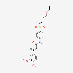 (2E)-3-(3,4-dimethoxyphenyl)-N-{4-[(3-ethoxypropyl)sulfamoyl]phenyl}prop-2-enamide