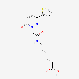 6-({[6-oxo-3-(thiophen-2-yl)pyridazin-1(6H)-yl]acetyl}amino)hexanoic acid