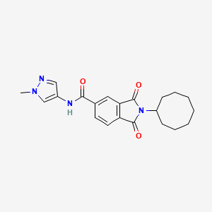 2-cyclooctyl-N-(1-methyl-1H-pyrazol-4-yl)-1,3-dioxo-2,3-dihydro-1H-isoindole-5-carboxamide