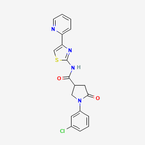 1-(3-chlorophenyl)-5-oxo-N-[(2Z)-4-(pyridin-2-yl)-1,3-thiazol-2(3H)-ylidene]pyrrolidine-3-carboxamide