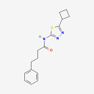 N-(5-cyclobutyl-1,3,4-thiadiazol-2-yl)-4-phenylbutanamide