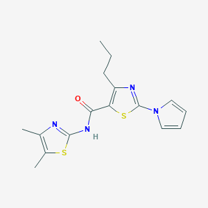 N-[(2E)-4,5-dimethyl-1,3-thiazol-2(3H)-ylidene]-4-propyl-2-(1H-pyrrol-1-yl)-1,3-thiazole-5-carboxamide