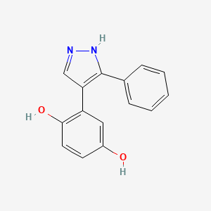 2-(5-phenyl-1H-pyrazol-4-yl)benzene-1,4-diol