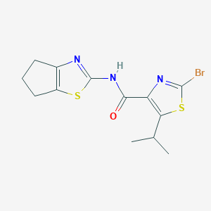 2-bromo-N-(5,6-dihydro-4H-cyclopenta[d]thiazol-2-yl)-5-isopropylthiazole-4-carboxamide